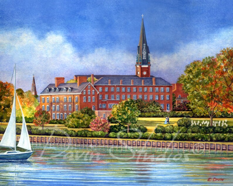 St. Mary's Church Annapolis Maryland Spa Creek Charles Etsy