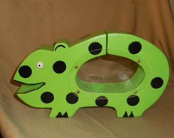 Lime green Happy Hippo piggy bank