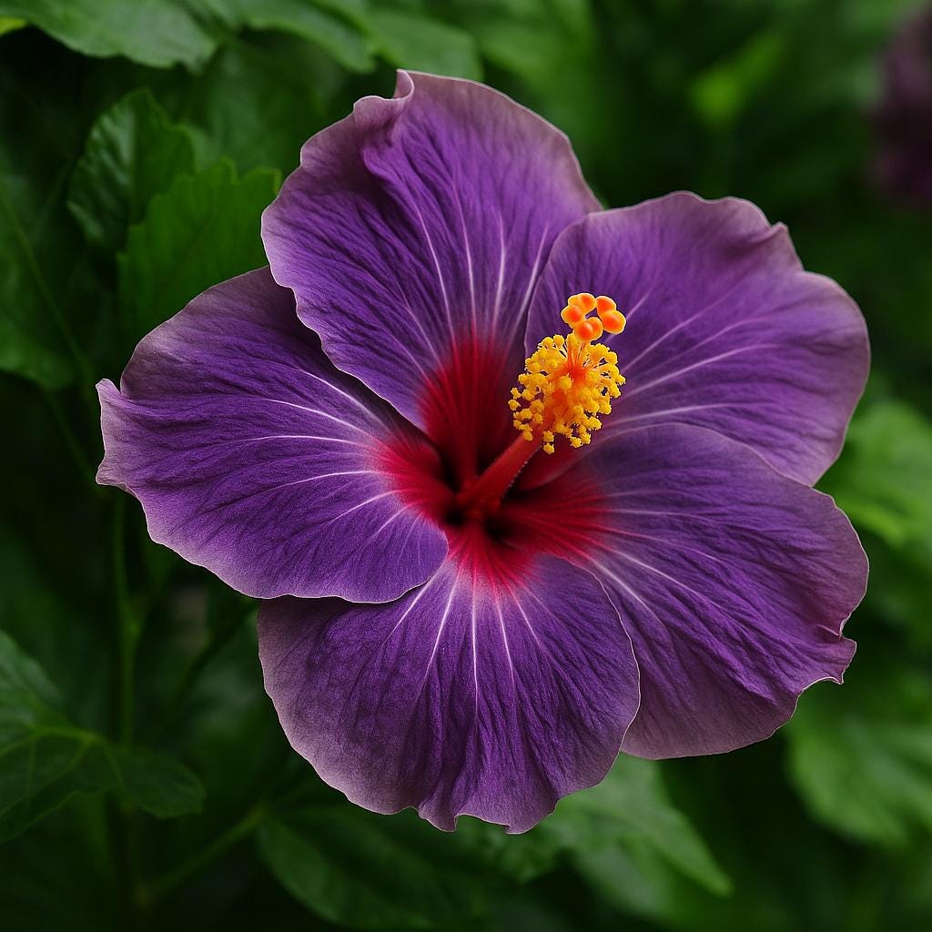 Giant Purple Hibiscus 20 Seeds | Bold Tropical Perennial Flowers | Pollinator-Friendly Garden Blooms