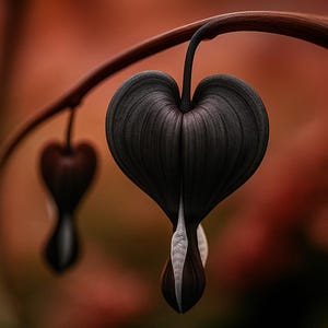 Seltenes schwarzes Tränendes Herz 25 Samen | Romantische Schatten-Gartenblumen | Einzigartige dunkelviolette Staude