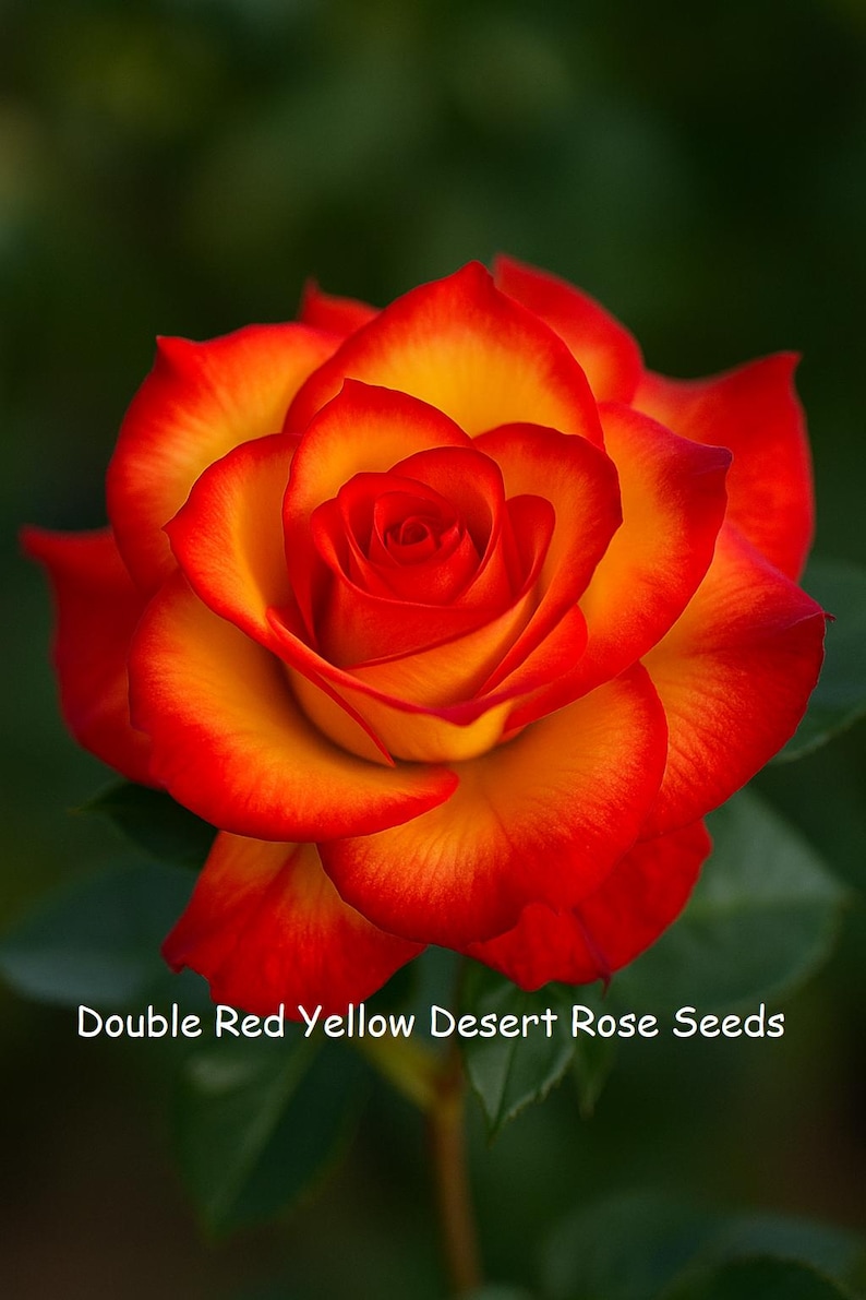 Yellow Roses With Red Edges Double Red Yellow Desert Rose 4 Seeds: Rare Bicolor Adenium Blooms - Etsy