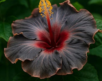 RARE-Blue Pink yellow Giant Hibiscus-Gorgeous exotic Flower-Can