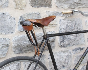 U-Lock Holster for Kryptonite Bicycle Locks - Leather D-Lock Holder for a More Quiet Bike Rides