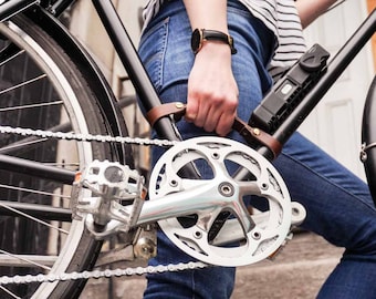 Bike Handle Lifting Strap - Brown Leather