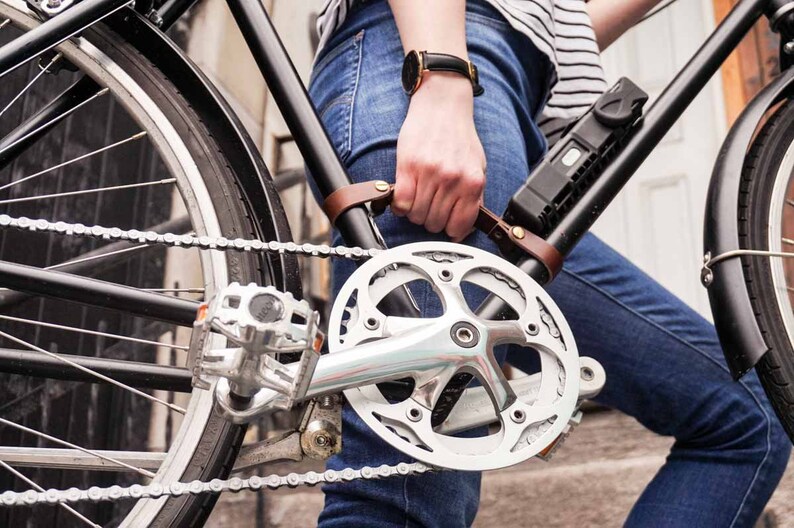 Bike Handle Lifting Strap Brown Leather Etsy