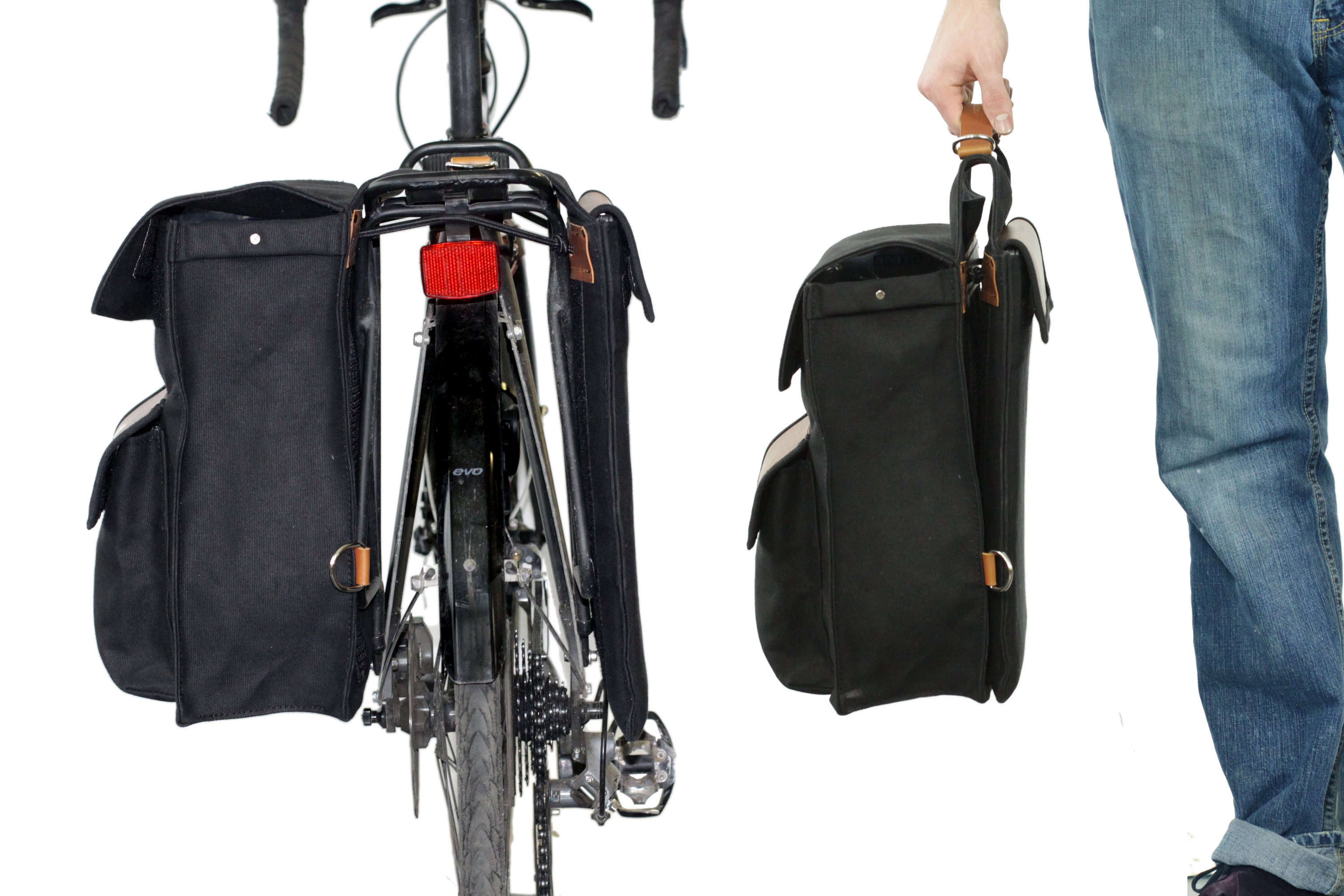 Verzakking helaas leider De Buro-tas voor op de fiets rugzak aktetas en fietstas - Etsy België