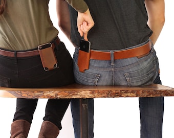 iPhone 5 / 5SE / 6 / 7 /  12 mini - Belt Holder - Leather