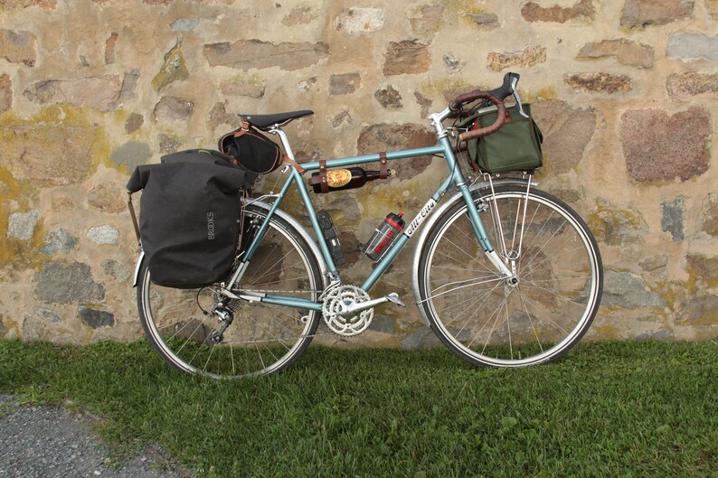 Bicycle Wine Rack  Leather Bike Bottle Holder image 8