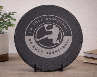 Personalized Slate Round Charcuterie Board for Business Logo