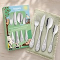 Personalized children's cutlery with engraving, stainless steel, farm animals, name engraving, gifts for boys and girls, birthday, christening, birth