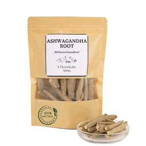 100% Organic Ashwagandha Roots (Withania somnifera), carefully dried and free from additives, preservatives, or pesticides. Traditionally used in Ayurveda, this powerful adaptogenic herb is ideal for making ashwagandha tea, herbal infusions, or tinctures to support stress relief and overall wellness.