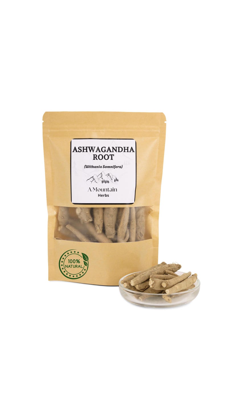 100% Organic Ashwagandha Roots (Withania somnifera), carefully dried and free from additives, preservatives, or pesticides. Traditionally used in Ayurveda, this powerful adaptogenic herb is ideal for making ashwagandha tea, herbal infusions, or tinctures to support stress relief and overall wellness.