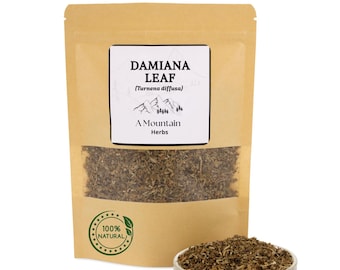 Organic Damiana Leaf: Natural Herbal Tea, Calming Aroma