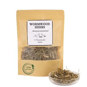 Wormwood Herb | Artemisia abstinthium | 100% Organic Dried Herb | Herbal tea | Natural Dried Herbs | No additives or Preservatives