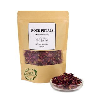 Organic Dried Rose Petals: Rosa Canina, Natural Pink