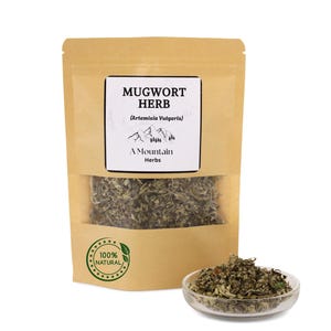 Organic Mugwort Herb: Dried Artemisia Vulgaris for Tea With No additives or Preservatives