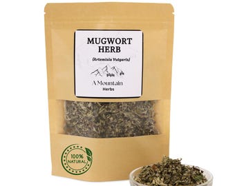 Organic Mugwort Herb: Dried Artemisia Vulgaris for Tea With No additives or Preservatives