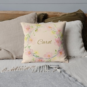Custom floral pillow