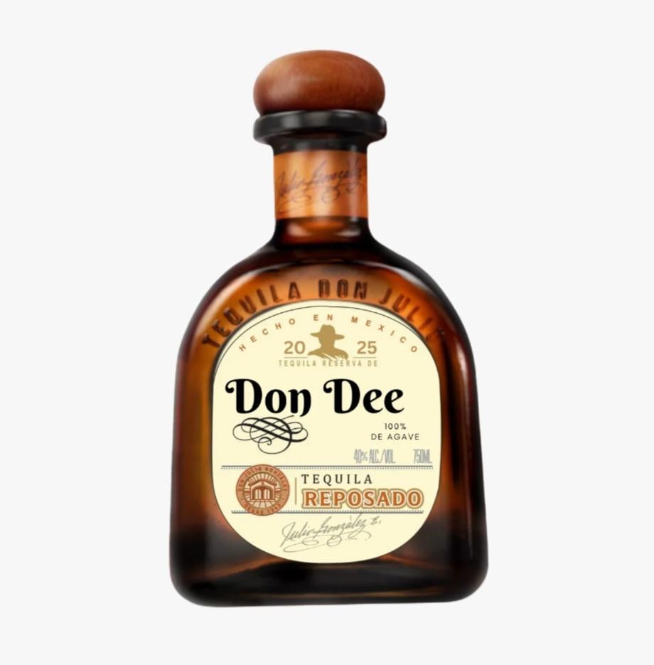 Custom alcohol bottle label, Don julio brown, liquor label template, DIY alcohol printable, canva editable, birthday, anniversary gift,
