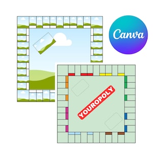 Aangepast bordframe en sjabloon, personaliseer je eigen bord, voeg foto of ontwerp in, voeg tekst toe, spelavondactiviteit, doe-het-zelfspelbord