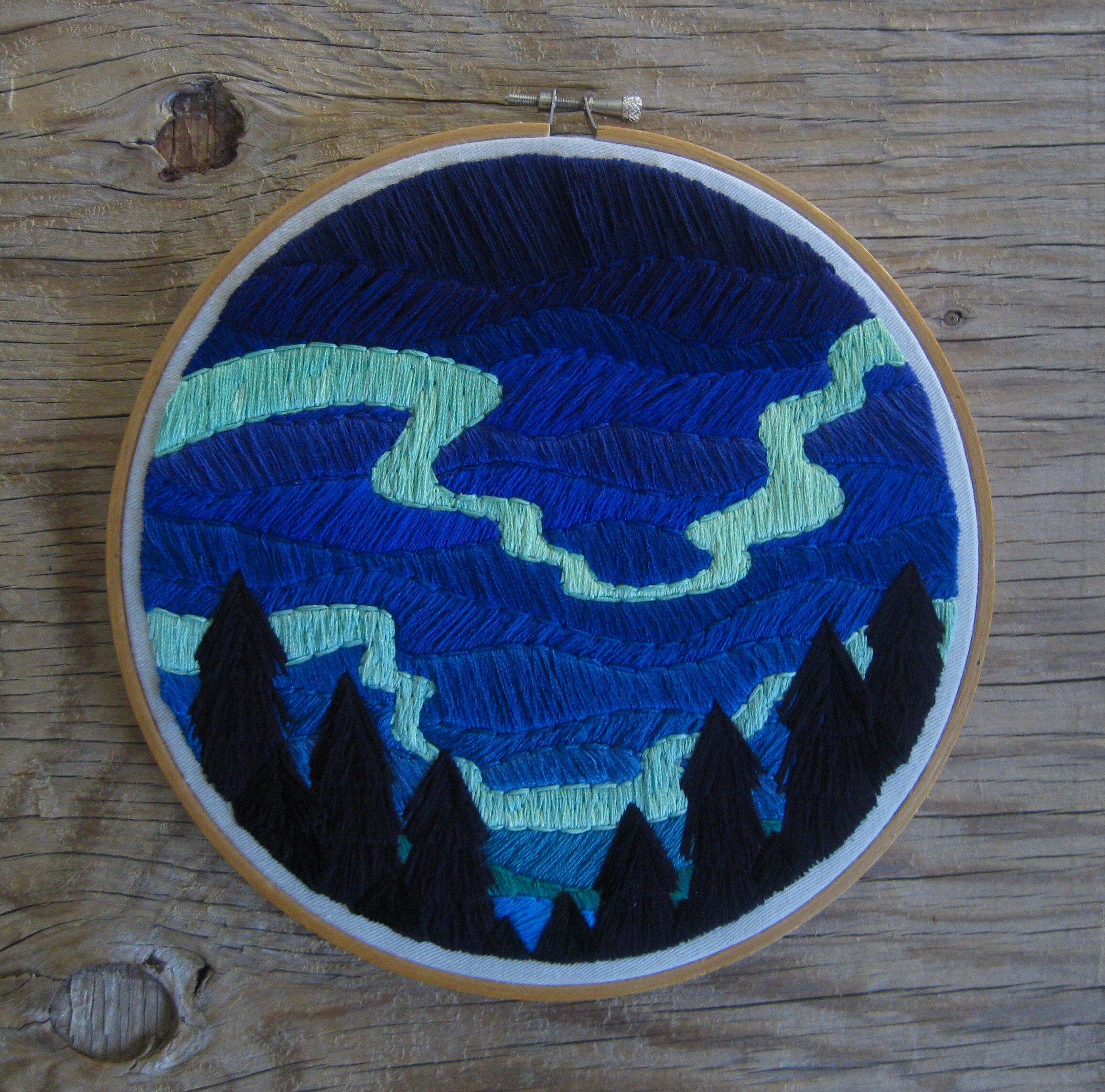 Aurora Borealis Embroidery 8.5 Etsy UK
