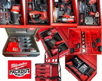 Milwaukee PACKOUT 2/3 Schubladeneinsatz für M18- und M12-Werkzeuge (mehrere Optionen)