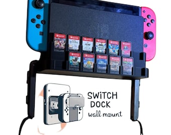 Wandhalterung für Nintendo Switch Spiel • Organizer mit 14 Steckplätzen