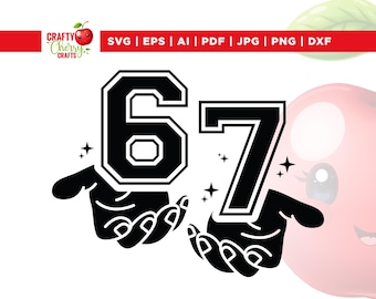 Funny Six Seven Meme SVG, 67 Girls Svg, Cricut, Sublimation, Social Media Humor, 67 Boys Shirt, Internet Meme, Humor 67 Trend, Funny Six Sev