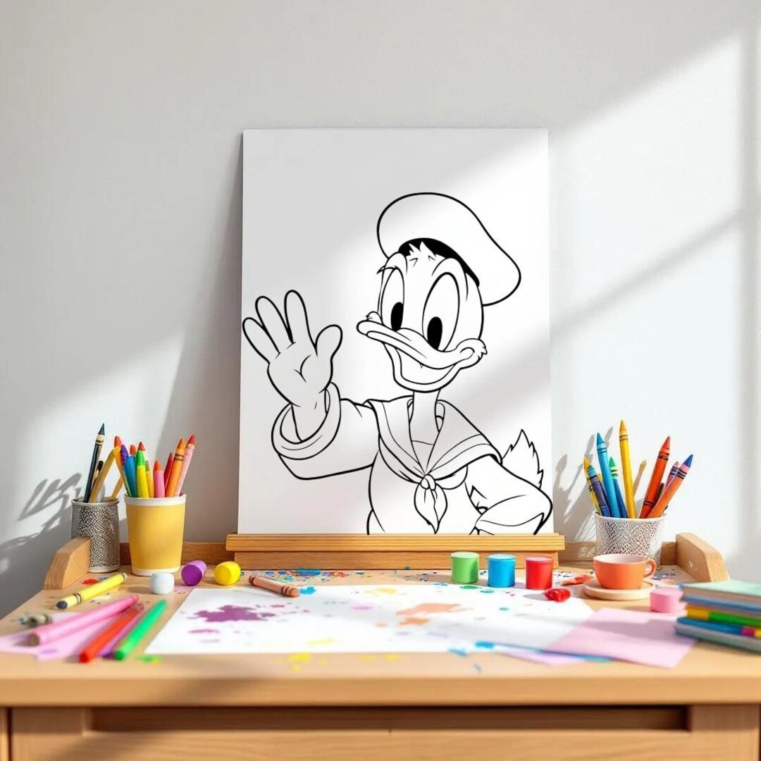 Cartoon Character Coloring Pages — 5 PNG for Kids Drawing Fun - Etsy