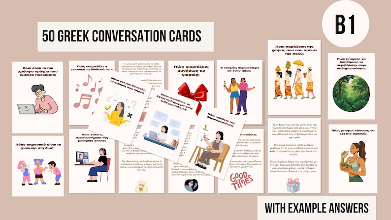 50 B1 Greek Speaking Cards With Example Answers – Improve Conversation ...