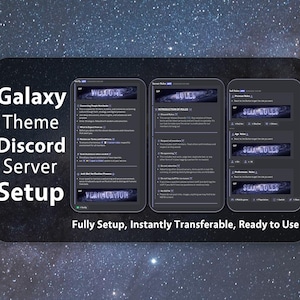 Fully Setup Galaxy Themed Discord Server | Aesthetic & Professional | Ready to Use | Instant Ownership Transfer