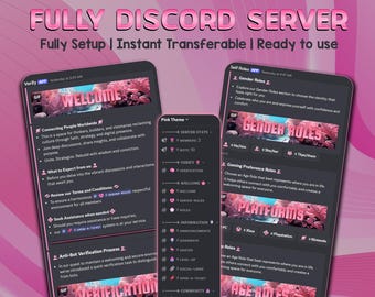 Süßes Pink Discord Einrichten | Ästhetischer Rosa Themen-Server | Benutzerdefinierter Discord Serr bauen | Professionelle Community Einrichtung