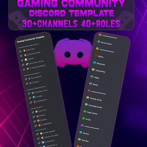 Gaming Community Discord Vorlage | 30+ Channels, 40+ Rollen