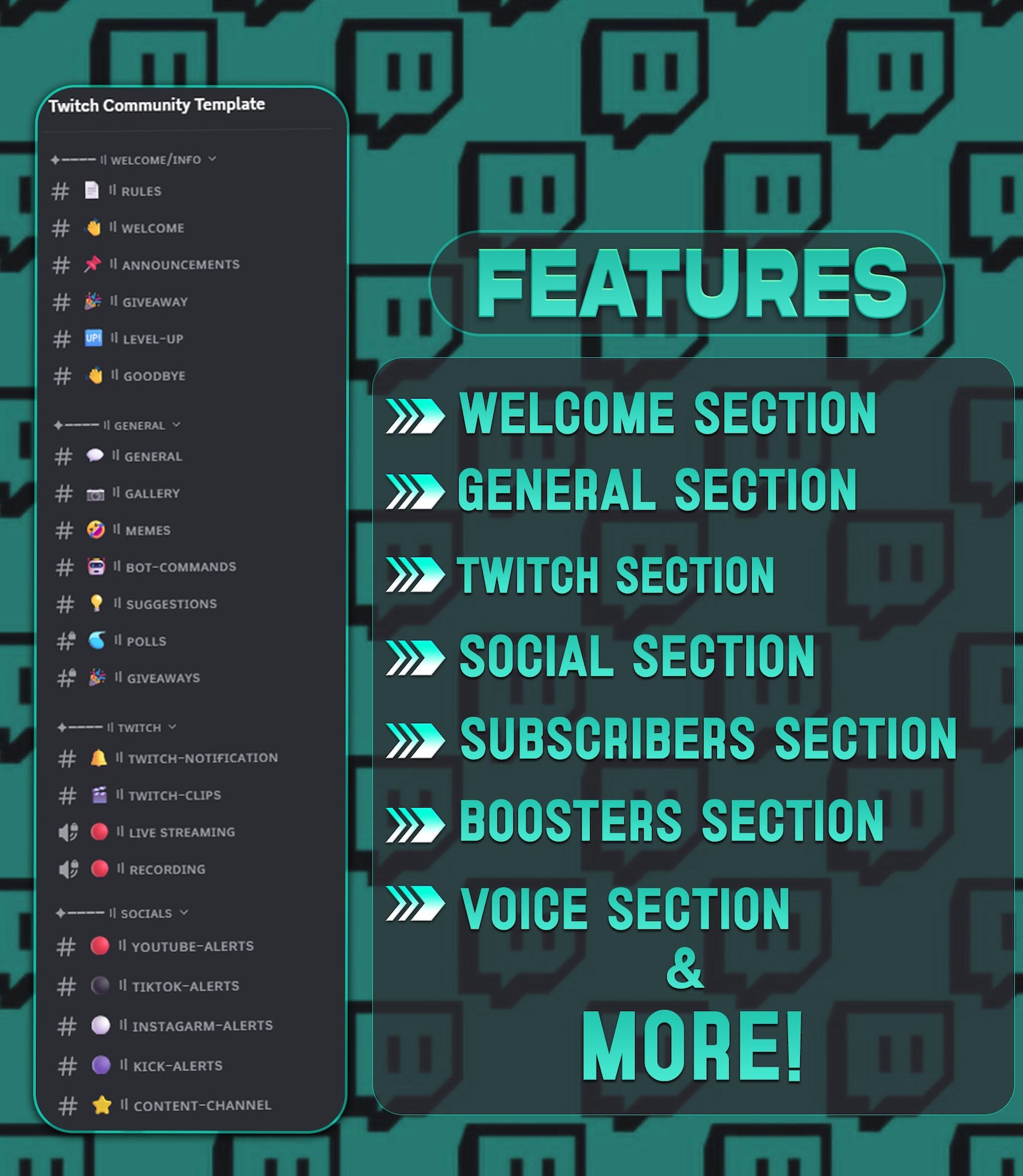 Streamer Roles Twitch Streamer Discord Template | 40+ Channels & Roles - Etsy