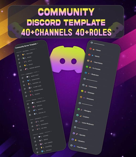 Community Discord Server Template | Professional Discord Layout | Gaming, Creator & Online Community Server Setup