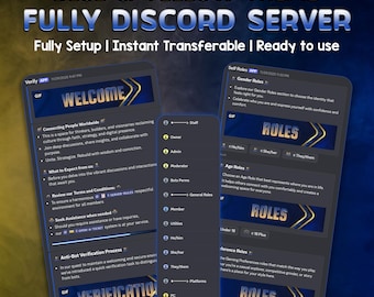 Blau & Gelber Custom Discord Servierer | Professioneller Community Build