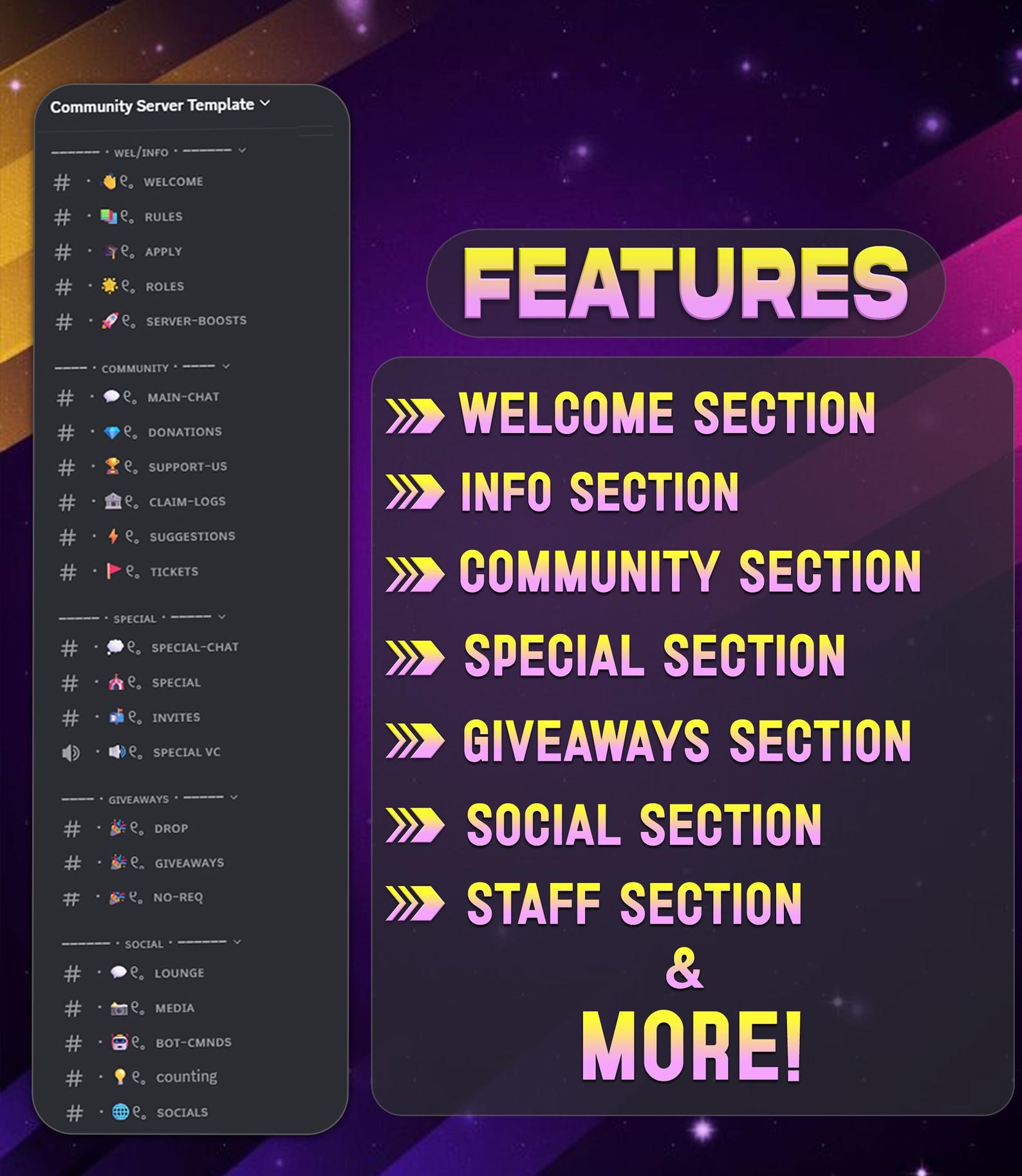 Community Discord Server Template | Professional Discord Layout ...