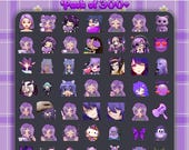 Purple Discord Emoji Pack | 300+ Animated Emotes (Instant Download)