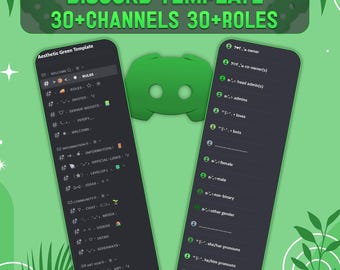 Grün Discord Vorlage | Fertig einsatzbereites Layout