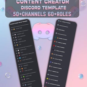 Content Creator Discord Server Template | Streamer Community Setup | YouTuber, Twitch, | Ready to Use Discord