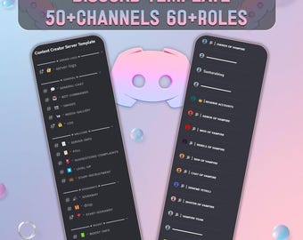 Content Ersteller Discord Vorlage | Streamer Community Einrichtung | YouTube, Twitch, | Gebrauchsfertig Discord