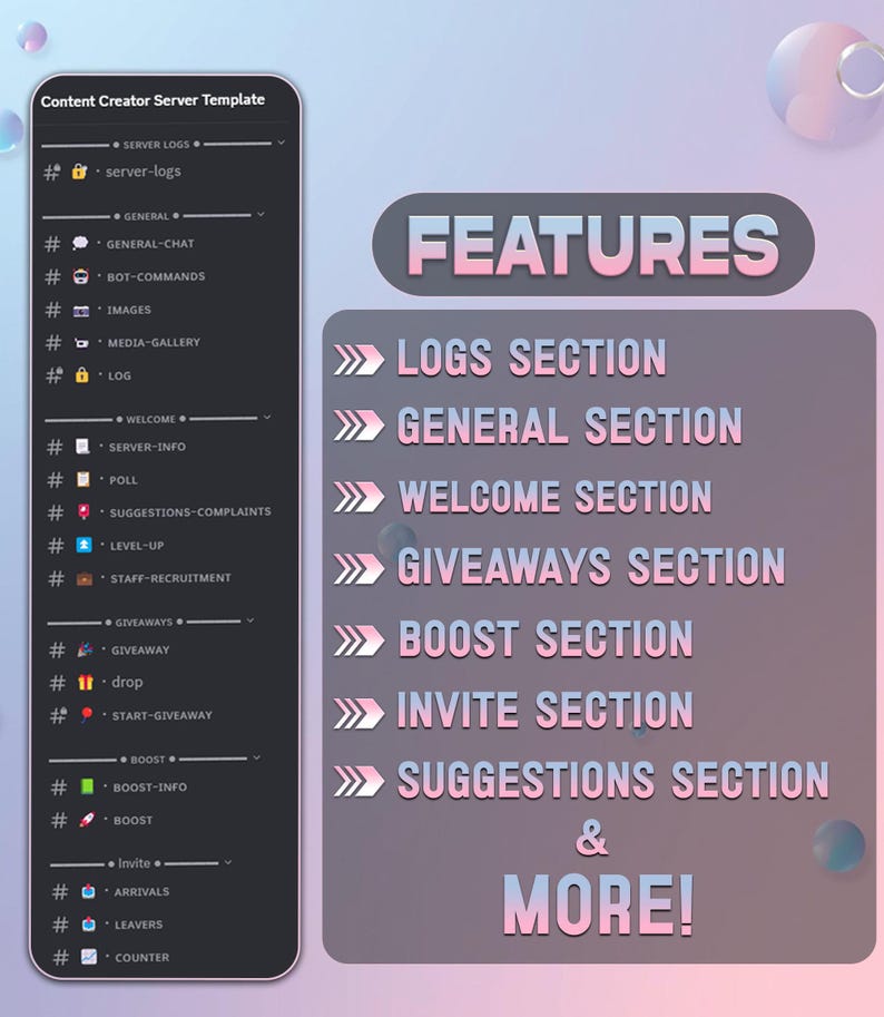 Content Creator Discord Server Template | Streamer, Youtuber (ready to ...