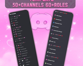 Kokette Rosa Discord Vorlage | Gestaltung