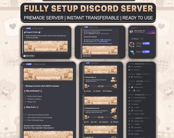 Teddy Discord Server | Cozy Bear Theme, Fully Setup Community (Instant Transfer)
