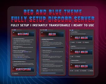 Red & Blue Discord File: Komplett eingerichtet, sofort einsatzbereit