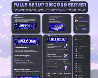 Servidor de Discord con temática de Roblox / Comunidad totalmente configurada (Transferencia instantánea)
