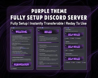 Lilafarbener Discord Player | Vollständiges Set-up, Sofort-Transfer (Digitaler Download)