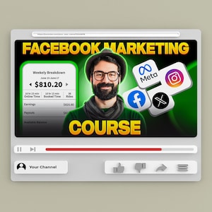 Sjabloon Facebook-marketingminiatuur: bewerkbaar YouTube-ontwerp (PSD/Canva-indeling)