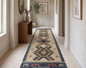 Design Indian Handwoven Wool Jute Vintage Kilim Rugs For Living Room Custom Size Rug Oushak Rug ,Home Decor Kilim Rug Traditional Kilim Rug