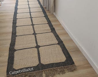 Handwoven Kilim Rug, Traditional Indian Geometric Dhurrie